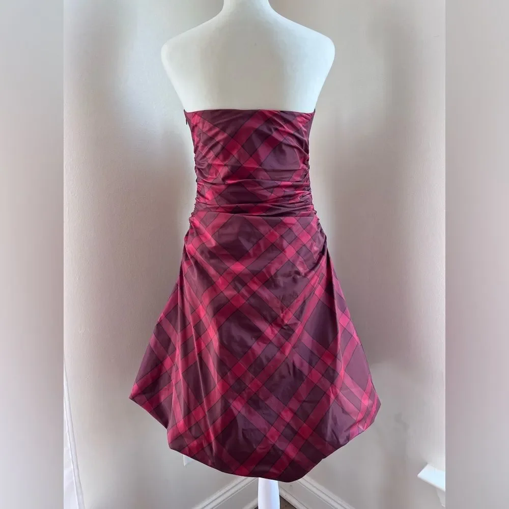 VINTAGE Kay Unger bubble hem silk taffeta DRESS SIZE 8